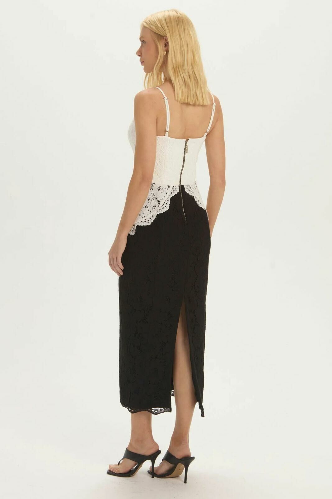 Imagem de Vestido Ariel Off White e Preto Le Blog